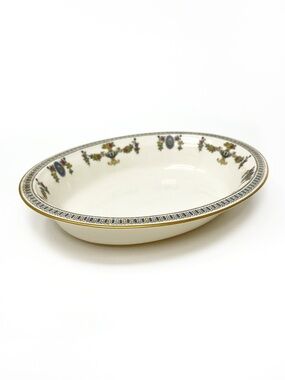 Vintage Lenox The Colonial Oval Vegetable Dish Bone China Cream Gold Vtg EUC